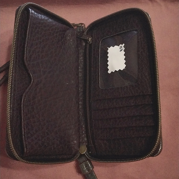 Brown Leather Wristlet - Picture 2 of 2